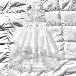 Trish Scully Sheer Lacy Hi-Lo Dress